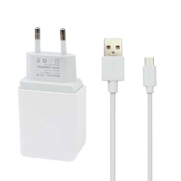 Tsco TTC 59 Wall Charger With Micro USB Cable