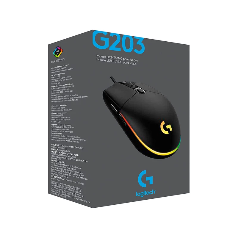 ماوس گیمینگ لاجیتک مدل Logitech G203