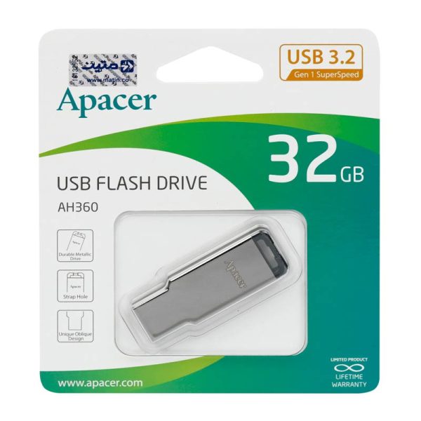 فلش مموری اپیسر مدل APACER AH360 USB 3.1 ظرفیت 32 گیگابایت