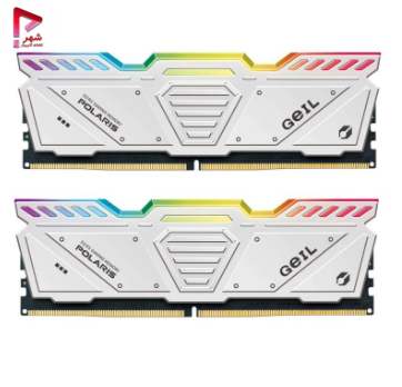 رم کامپیوتر DDR5 دوکاناله 5200 مگاهرتز CL34 ژل مدل GEIL POLARIS RGB ظرفیت 32 گیگابایت