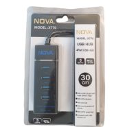 هاب چهار پورت USB3.0 نوا مدل NOVA-X770