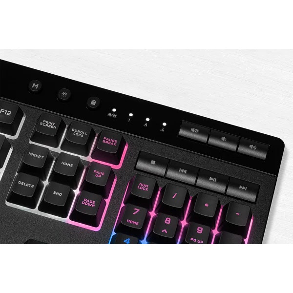 کیبورد مخصوص بازی کورسیر مدل K55 RGB Pro Corsair K55 RGB PRO RUBBER DOME Gaming Keyboard