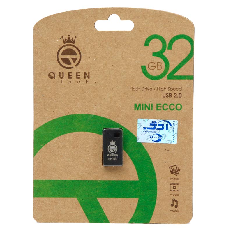 فلش مموری 32 گیگابایت کوئین تک مدل QUEEN TECH MINI ECCO