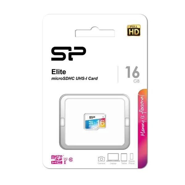 کارت حافظه 16 گیگ سیلیکون پاور مدل ELITE COLOR بدون خشاب