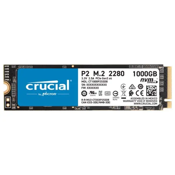 اس اس دی اینترنال کروشیال مدل Crucial P2 M.2 NVMe 1TB
