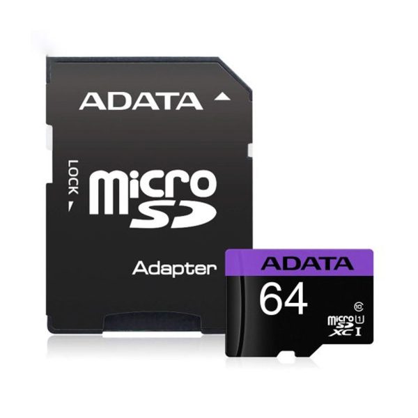 کارت حافظه میکرو اس دی ای دیتا UHS-I R80 W25 64GB