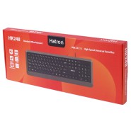 کیبورد سیم دار هترون مدل KEYBOARD HATRON HK-248 به همراه حروف فارسی