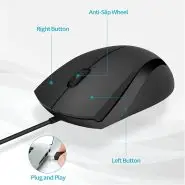 ماوس سیم دار بی صدا رپو Rapoo N1600 Silent Wired Mouse