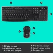 کیبورد و ماوس بی سیم لاجیتک Logitech MK270