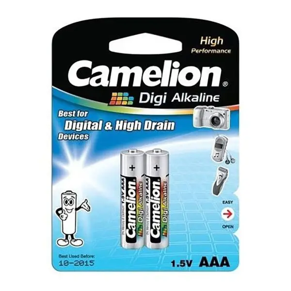 باتری کملیون آلکالاین CAMELION Digi Alkaline AAA بسته 2 عددی