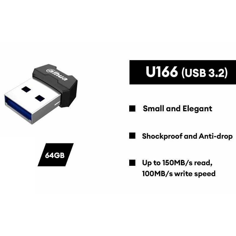 فلش مموری داهوا مدل U166 USB3.0 ظرفیت 64 گیگ