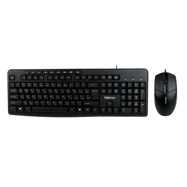 کیبورد و ماوس سیم دار هترون مدل Hatron HKC221