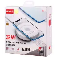 شارژر بی سیم فست شارژ هیسکا 4 پورت Hiska AH320 QC3.0 PD 32W