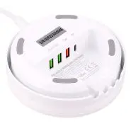 شارژر بی سیم فست شارژ هیسکا 4 پورت Hiska AH320 QC3.0 PD 32W