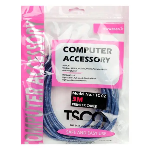 کابل پرینتر تسکو مدل TSCO TC02 3m