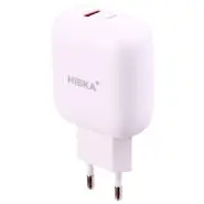 شارژر دیواری فست شارژ هیسکا Hiska H112-PD 2Port QC3 PD + کابل آیفونی