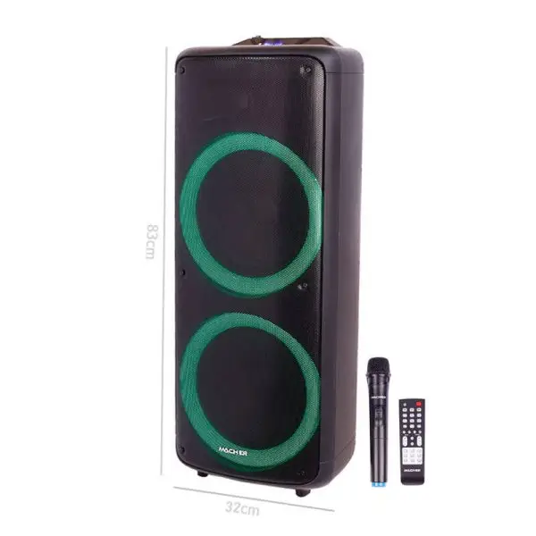 اسپیکر چمدانی بلوتوث رم و فلش خور Macher MR-2300 + میکروفون