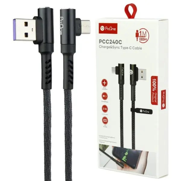 کابل شارژ تایپ سی پرووان Proone PCC240C 1m