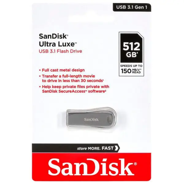 فلش مموری سن دیسک SanDisk Ultra Luxe 512GB USB 3.1