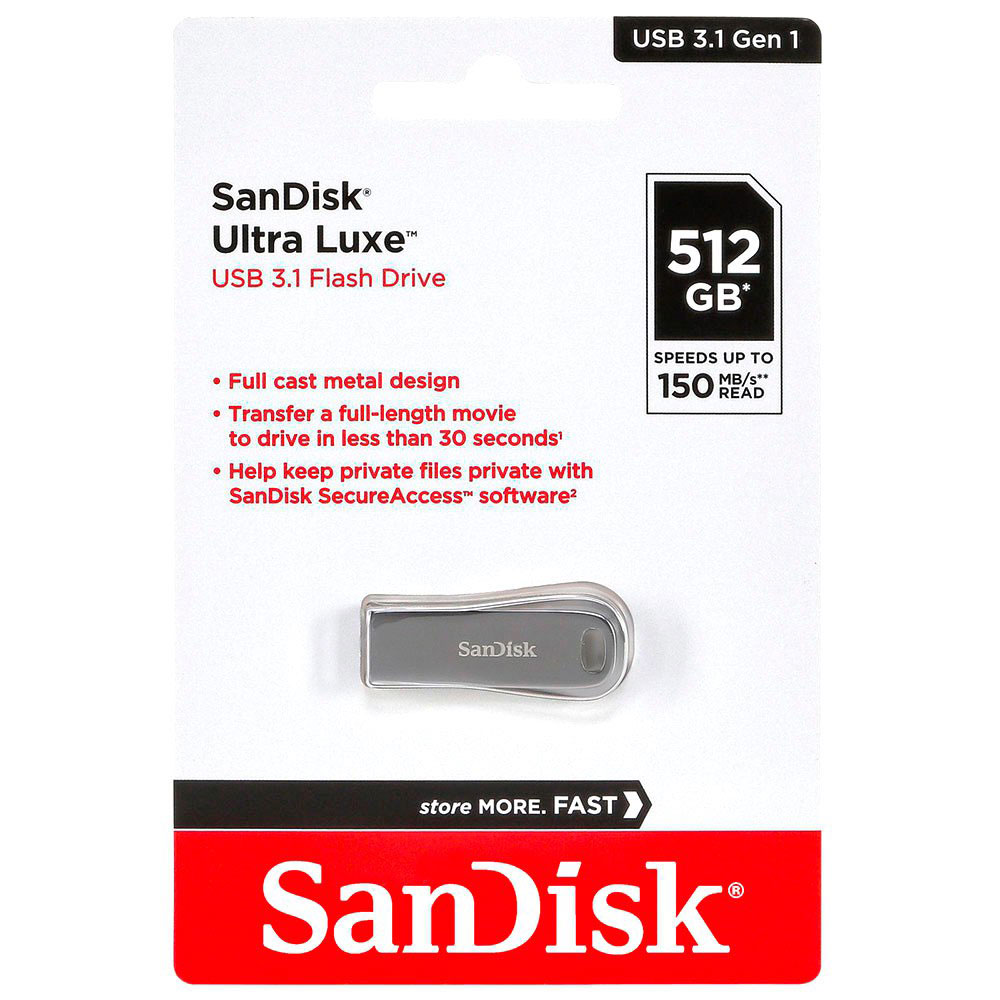 فلش مموری سن دیسک SanDisk Ultra Luxe 512GB USB 3.1