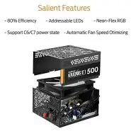 منبع تغذیه کامپیوتر گیمدیاس مدل Gamedias KRATOS E1-500W
