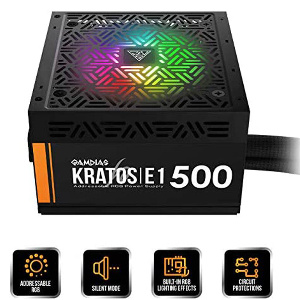 منبع تغذیه کامپیوتر گیمدیاس مدل Gamedias KRATOS E1-500W