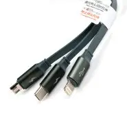 کابل شارژر سه کاره هیسکا مدل HISKA LX10