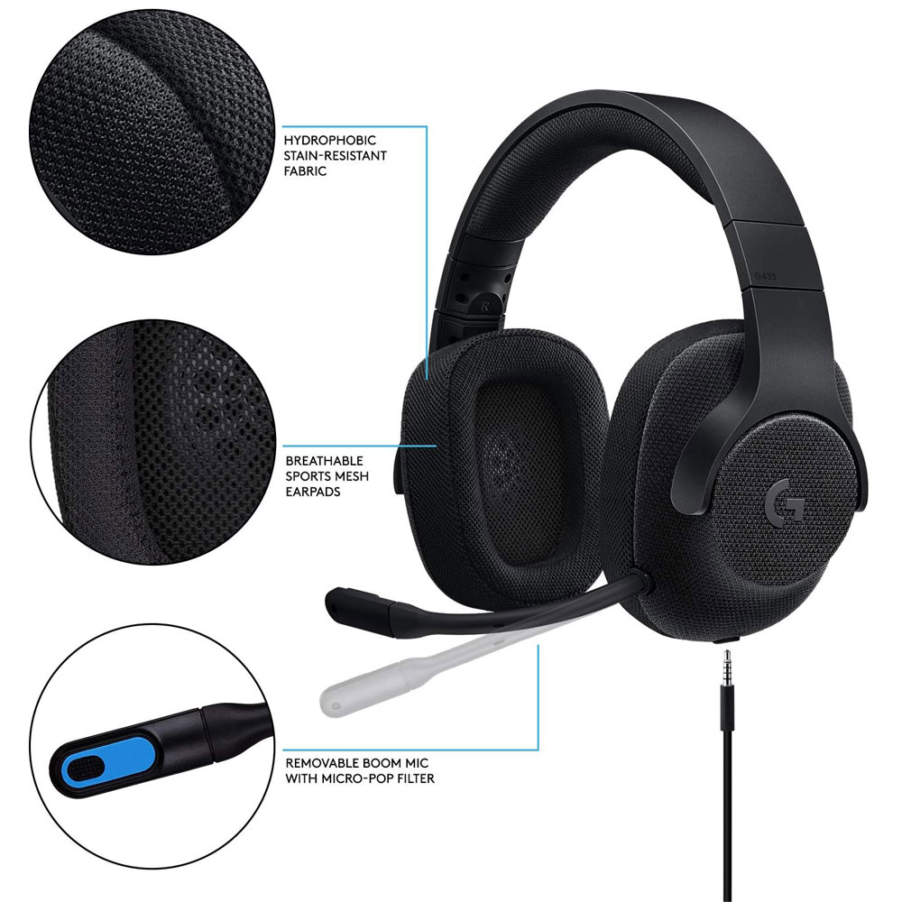 هدست گیمینگ لاجیتک Logitech G433 7.1 Surround Black