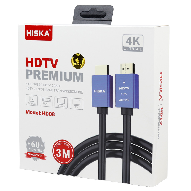 کابل هیسکا Hiska HD08 HDMI v2.0 4K 3m