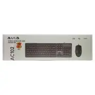 خرید و قیمت کیبورد و موس سیم دار مشکی AULA -AC 102