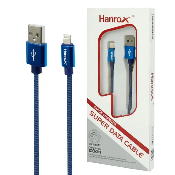 کابل آیفون فست شارژ Hanrox C80 3A 1m
