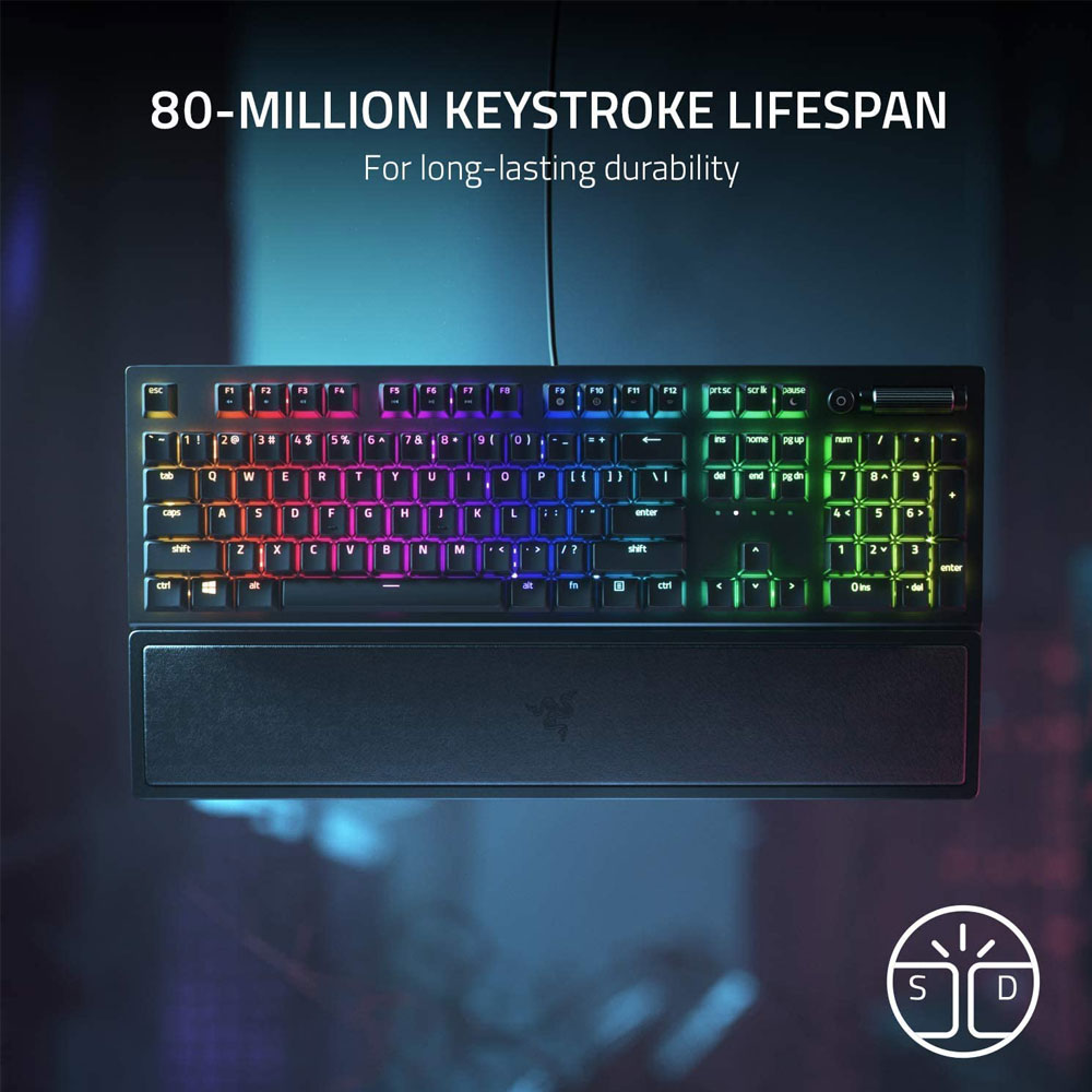 کیبورد مکانیکال گیمینگ ریزر RAZER BlackWidow V3 Yellow Switch