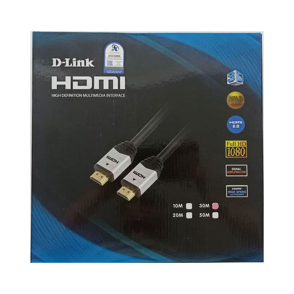 کابل HDMI دی‌لینک مدل D Link HCB-4AABLBRR-30 – طول 30 متر