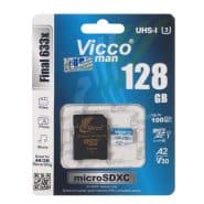 رم میکرو ویکومن Vicco man Final 633X microSDXC & adapter UHS-I U3 Class 10-100MB/s -128GB