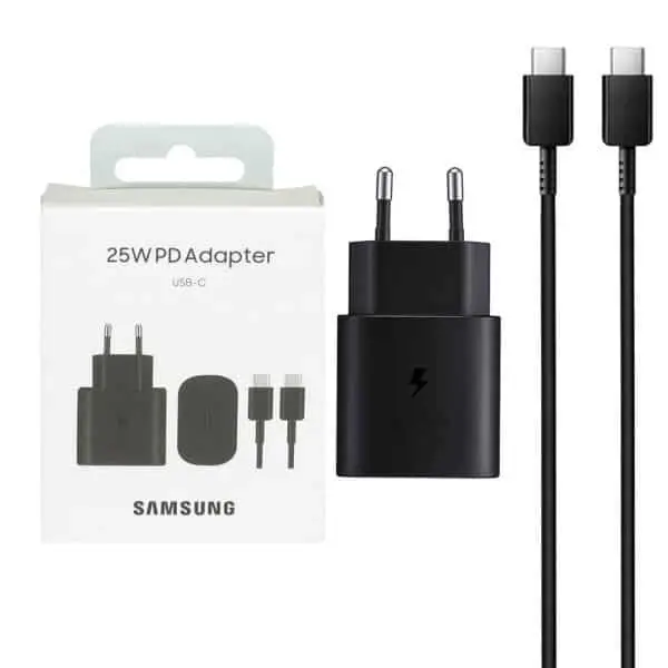 شارژر دیواری فست و PD تک پورت SAMSUNG Type-C مدل EP-TA800 25W به همراه کابل شارژ Type-C اورجینال