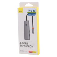 هاب USB-C چهار پورت بیسوس مدل Flite B0005280A813-00