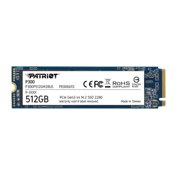 اس اس دی پاتریوت P300 NVMe M.2 ظرفیت 512 گیگابایت