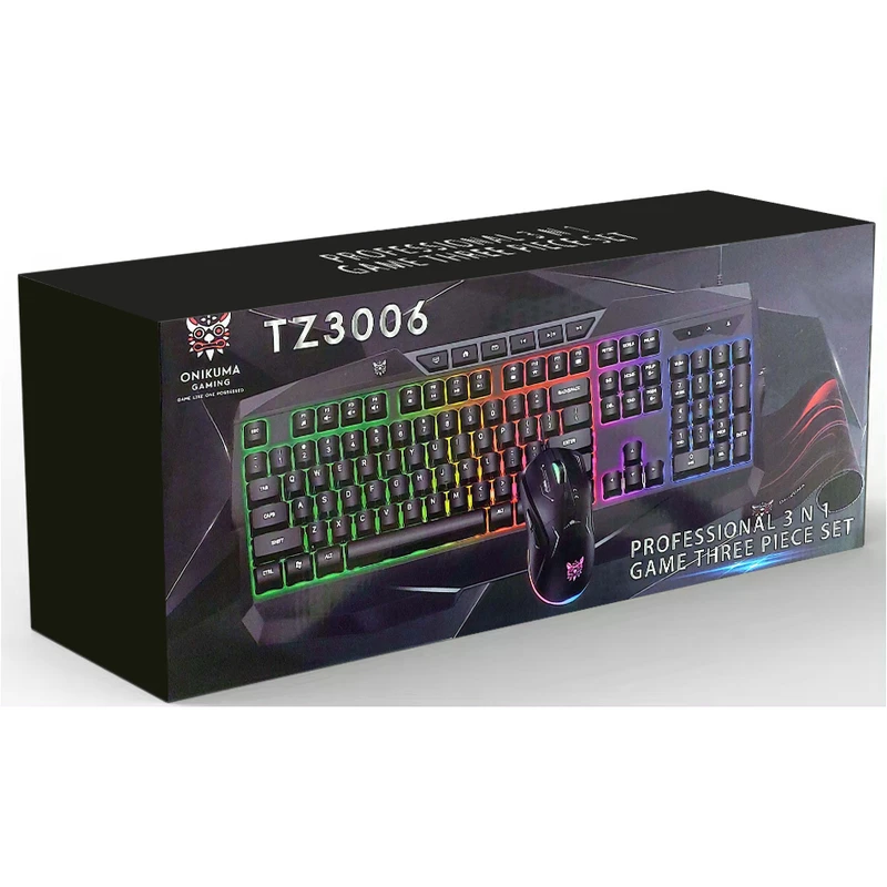 ست ماوس و کیبورد گیمینگ اونیکوما مدل TZ3006 به همراه موس پد
