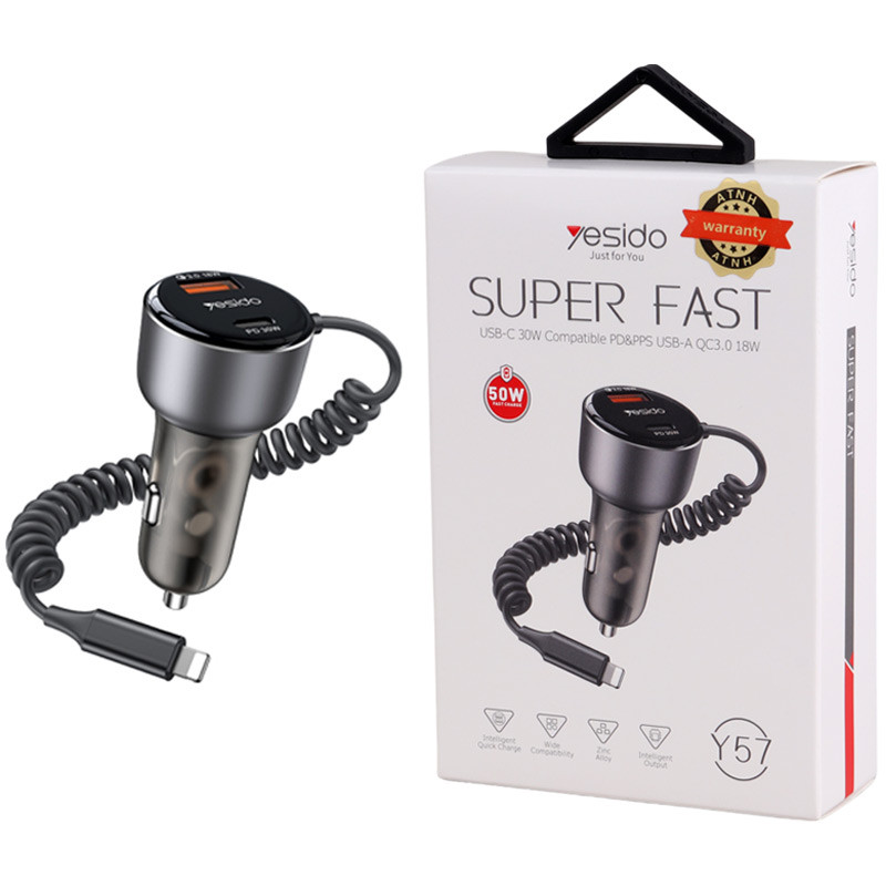 Yesido Y57 3A QC3.0 PD 30W Car Charger