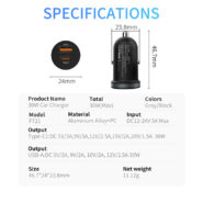 شارژر فندکی فست شارژ پرووان مدل ProOne PCG28