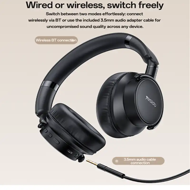 Yesido EP12 Over‑Ear Wireless Bluetooth Headphones