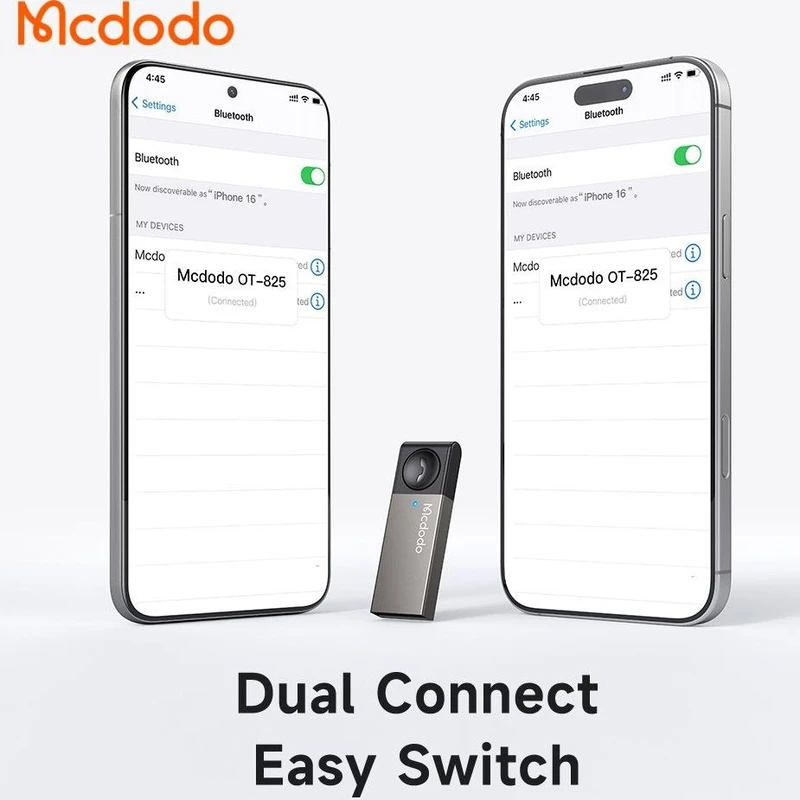 MCDODO OT-8250 USB-A Wireless Car Adapter with Built-in Multi-Function Button