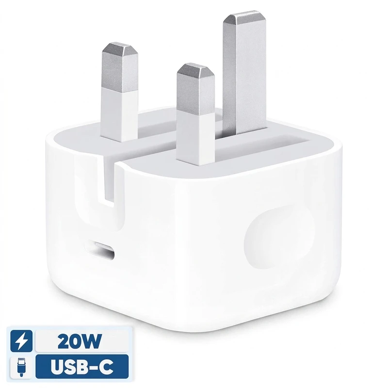شارژر اپل 20 وات سه پین انگلیس اورجینال APPLE 20W
